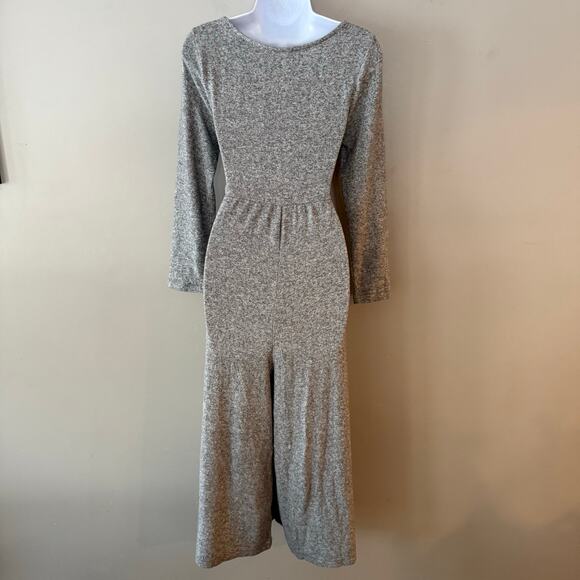 Anthropologie Marisa Hacci Wide Leg Sleep Jumpsuit Romper Jersey Gray Sml Soft - Picture 5 of 16